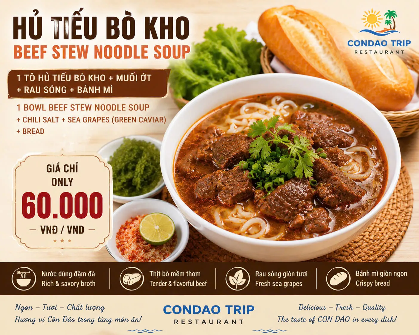 Bò kho 60k